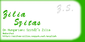 zilia szitas business card